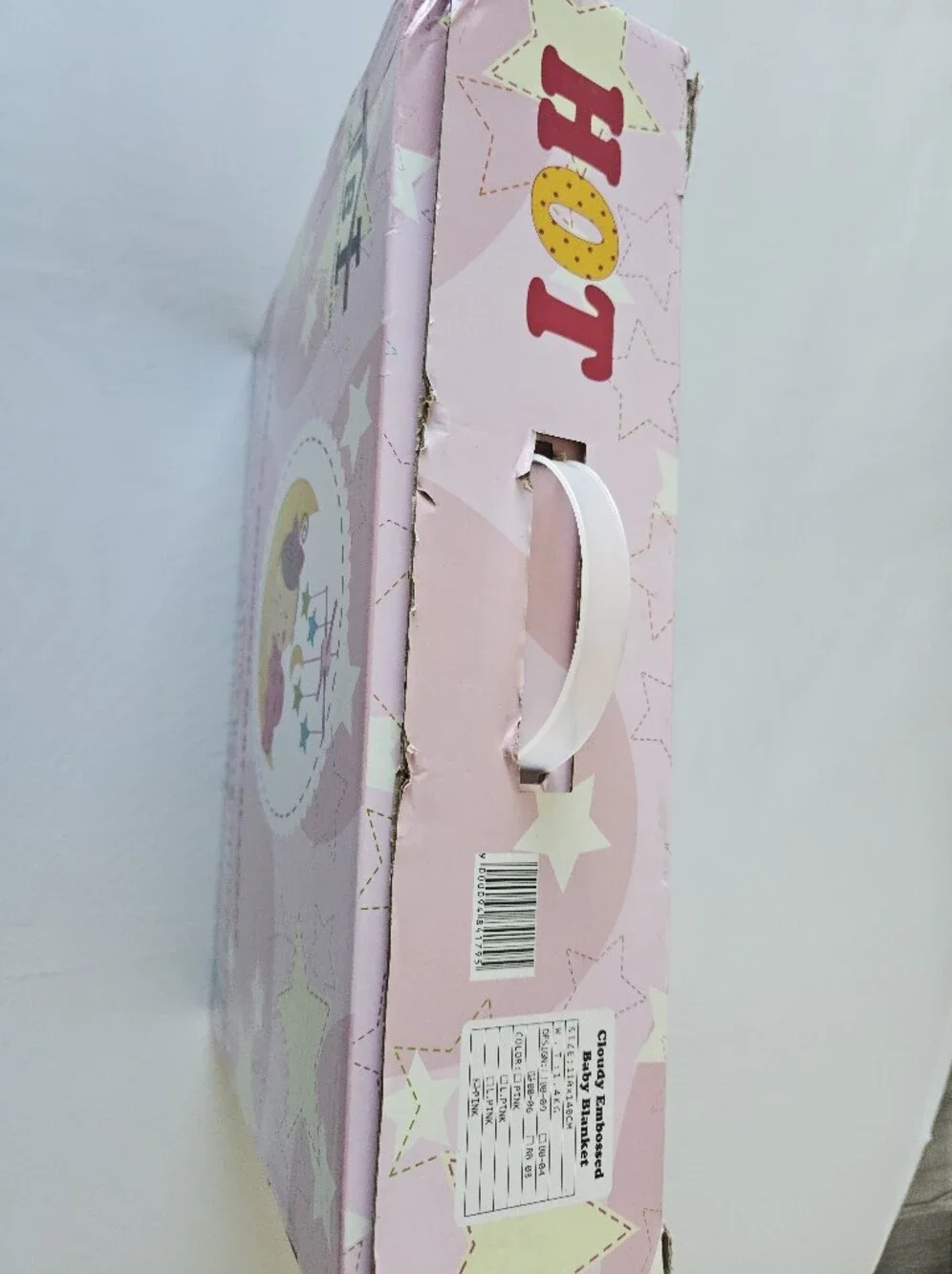 TBI Cloudy Embossed Baby Blanket Pink Bunny Moon 110 X 140 cm NIB